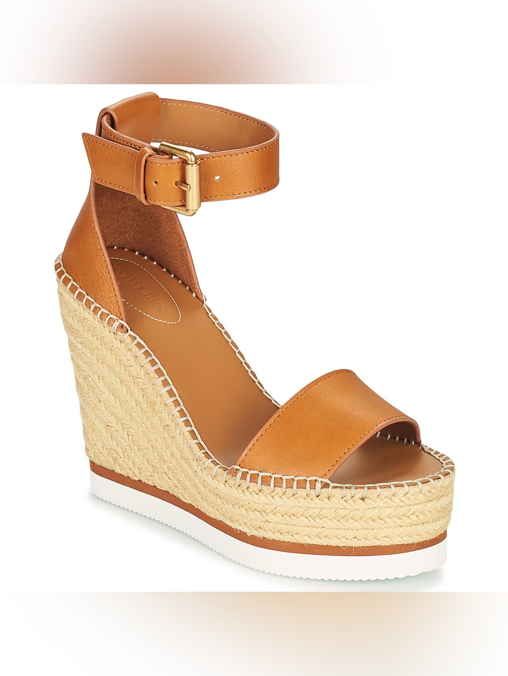 See By Chloe Glyn Espadrille Platform Wedge Leather Sandals Sz 40 BNWB